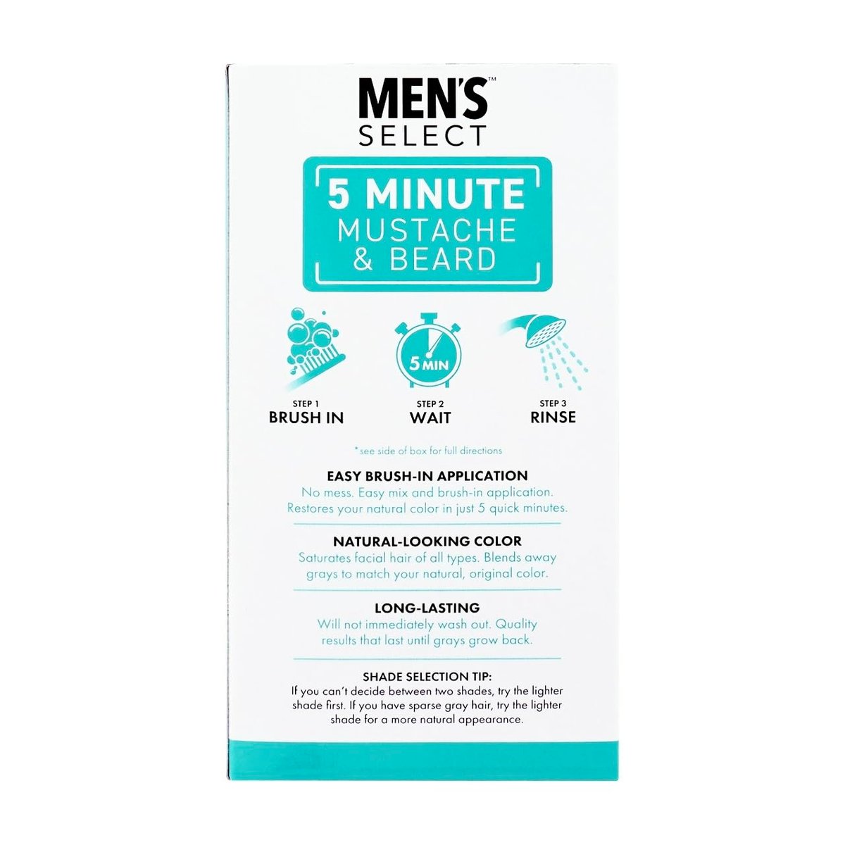Men's Select 5 Minute Mustache & Beard Dark Brown Brush-In Facial Hair Dye - 2.8 oz - görsel 5