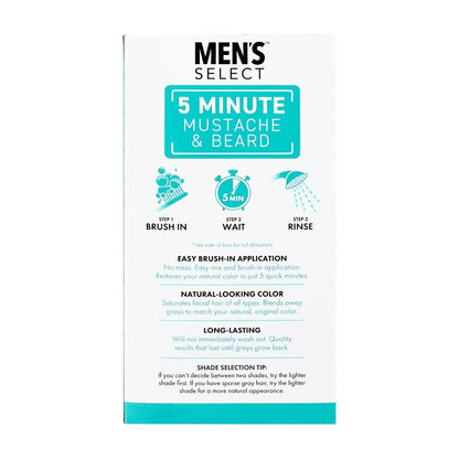 Men's Select 5 Minute Mustache & Beard Dark Brown Brush-In Facial Hair Dye - 2.8 oz