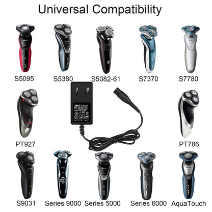 15V AC Adapter Power Supply Cord for Philips Norelco Shavers & Trimmers – Compatible with HQ8505, 7000, 5000, 3000, 9000 Series | Jewaytec