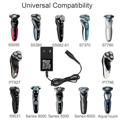 15V AC Adapter Power Supply Cord for Philips Norelco Shavers & Trimmers – Compatible with HQ8505, 7000, 5000, 3000, 9000 Series | Jewaytec