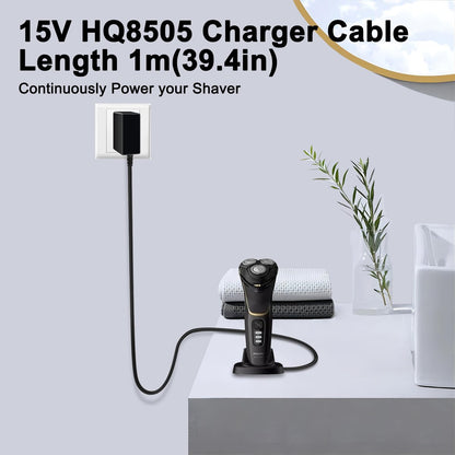 15V AC Adapter Power Supply Cord for Philips Norelco Shavers & Trimmers – Compatible with HQ8505, 7000, 5000, 3000, 9000 Series | Jewaytec
