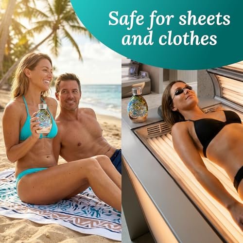 That’s What Sea Said Tanning Bed Lotion Accelerator - Fast Dark Tan Enhancer with Coconut Oil & Aloe, Moisturizing Indoor & Outdoor Tanning Lotion for Face & Body, Tattoo-Safe, No Bronzer (13.5 oz) Avelisse
