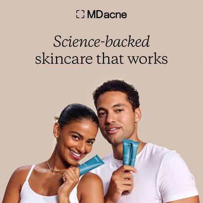 MDacne Acne Treatment - Benzoyl Peroxide Cream 5% for Sensitive Skin | Unclogs Pores & Reduces Blemishes Avelisse