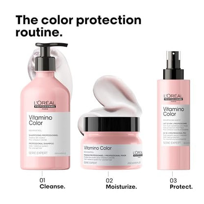 L'Oréal Professionnel Paris Vitamino Color 10-in-1 Multi-Benefit Leave-In Spray – Heat Protectant, Detangler, Frizz Control & Shine for Color-Treated & All Hair Types Avelisse