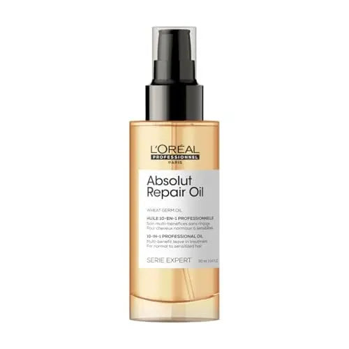 L'Oréal Professionnel Paris Absolut Repair 10-in-1 Oil – Nourishing Multi-Benefit Oil for Dry & Damaged Hair, Repairs and Adds Shine Avelisse