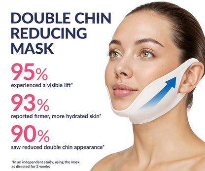 Stylia V Line Lifting Collagen Mask - Lift, Firm & Contour Jawline - Tightening Double Chin Strap with Hyaluronic Acid & Aloe - Neck Tightening and Lifting Mask (5 Pack) Avelisse