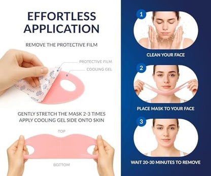 Stylia V Line Lifting Collagen Mask - Lift, Firm & Contour Jawline - Tightening Double Chin Strap with Hyaluronic Acid & Aloe - Neck Tightening and Lifting Mask (5 Pack) Avelisse