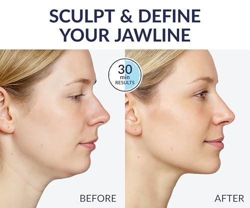 Stylia V Line Lifting Collagen Mask - Lift, Firm & Contour Jawline - Tightening Double Chin Strap with Hyaluronic Acid & Aloe - Neck Tightening and Lifting Mask (5 Pack) Avelisse