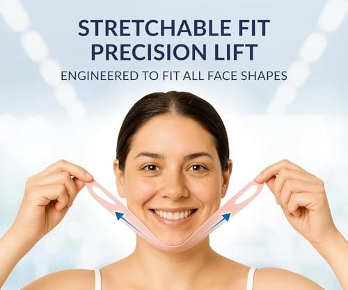Stylia V Line Lifting Collagen Mask - Lift, Firm & Contour Jawline - Tightening Double Chin Strap with Hyaluronic Acid & Aloe - Neck Tightening and Lifting Mask (5 Pack) Avelisse