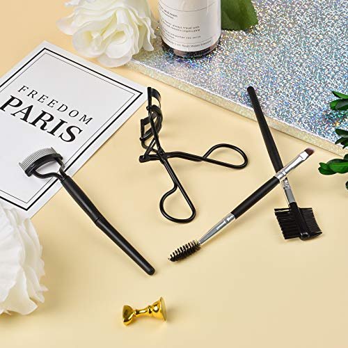 EBANKU 4-Piece Double-Ended Eyelash Comb Brush Set - Professional Eyebrow Spoolie & Lash Separator Tool for Makeup Grooming (Black) - görsel 12