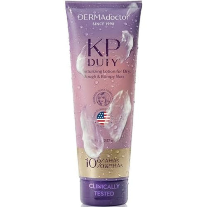 DERMAdoctor KP Bump Eraser Keratosis Pilaris Lotion – Gentle KP Cream for Arms and Full Body | Rough and Bumpy Skin Lotion | Smooths, Hydrates & Softens | 10% AHAs + PHAs, 8 oz Avelisse