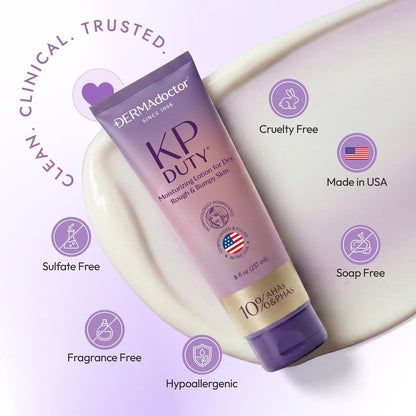 DERMAdoctor KP Bump Eraser Keratosis Pilaris Lotion – Gentle KP Cream for Arms and Full Body | Rough and Bumpy Skin Lotion | Smooths, Hydrates & Softens | 10% AHAs + PHAs, 8 oz Avelisse