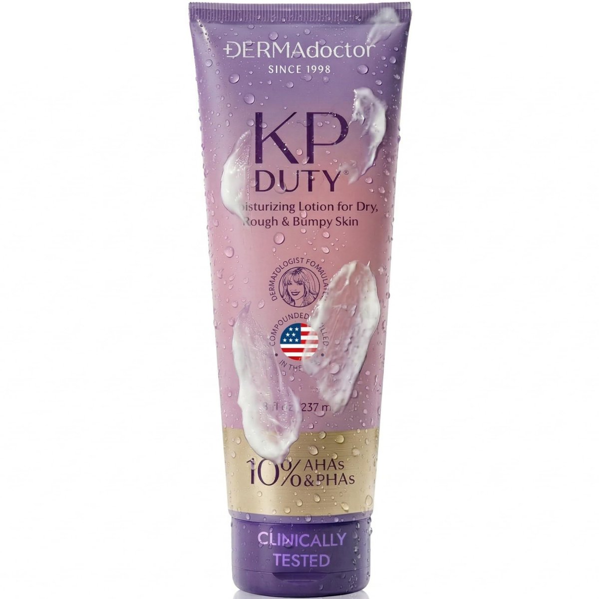 DERMAdoctor KP Bump Eraser Keratosis Pilaris Lotion – Gentle KP Cream for Arms and Full Body | Rough and Bumpy Skin Lotion | Smooths, Hydrates & Softens | 10% AHAs + PHAs, 8 oz Avelisse