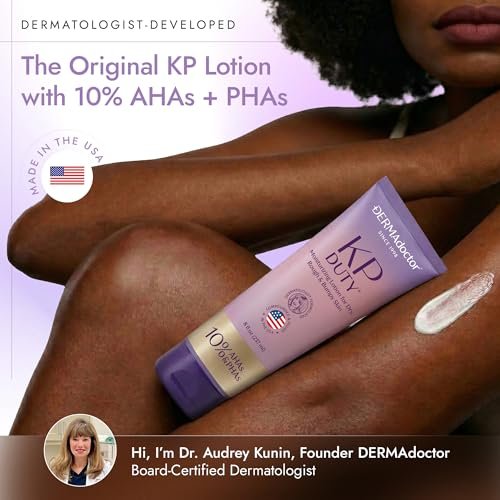 DERMAdoctor KP Bump Eraser Keratosis Pilaris Lotion – Gentle KP Cream for Arms and Full Body | Rough and Bumpy Skin Lotion | Smooths, Hydrates & Softens | 10% AHAs + PHAs, 8 oz Avelisse