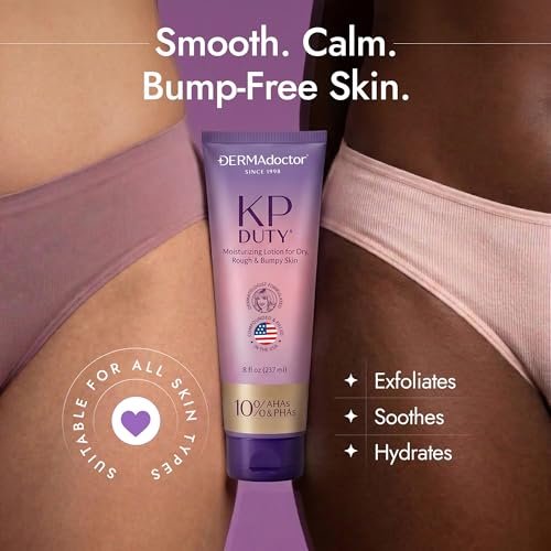 DERMAdoctor KP Bump Eraser Keratosis Pilaris Lotion – Gentle KP Cream for Arms and Full Body | Rough and Bumpy Skin Lotion | Smooths, Hydrates & Softens | 10% AHAs + PHAs, 8 oz Avelisse