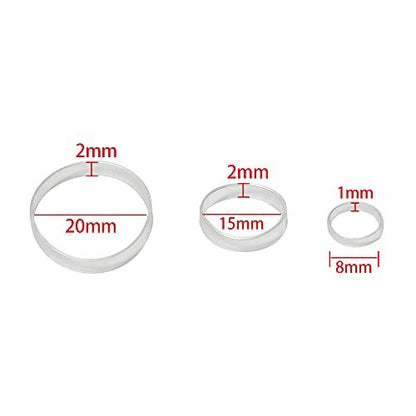 Minihope Mini Rubber Bands - 1000 Clear Elastic Hair Ties for Women & Kids, Pain-Free Fine Hair Elastics