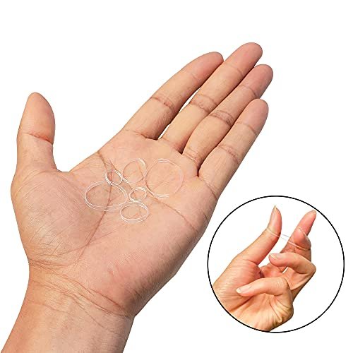 Minihope Mini Rubber Bands - 1000 Clear Elastic Hair Ties for Women & Kids, Pain-Free Fine Hair Elastics - görsel 8