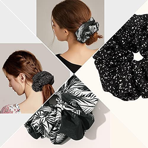 Ivyu Silk Satin Scrunchie Pack of 4 - Extra Large Jumbo Hair Ties for Thick Curly Hair - Gentle Ponytail Holders for Women - görsel 4