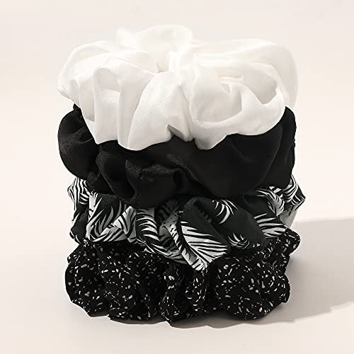 Ivyu Silk Satin Scrunchie Pack of 4 - Extra Large Jumbo Hair Ties for Thick Curly Hair - Gentle Ponytail Holders for Women - görsel 16