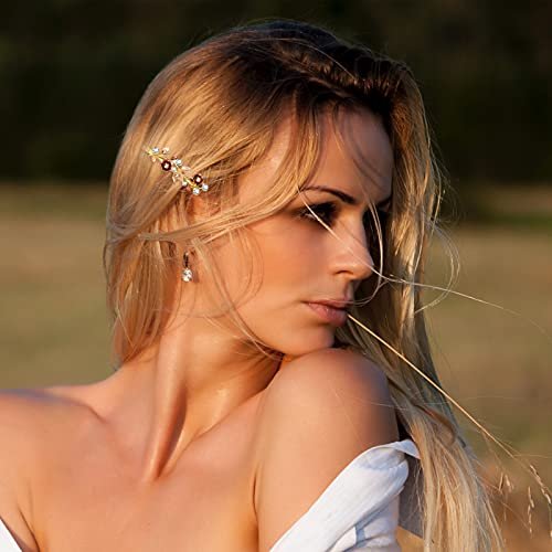 WILLBOND Vintage Flower Hair Pins - 12 Piece Gold Tone Decorative Bobby Pins for Women & Girls Avelisse