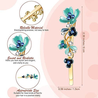 WILLBOND Vintage Flower Hair Pins - 12 Piece Gold Tone Decorative Bobby Pins for Women & Girls Avelisse