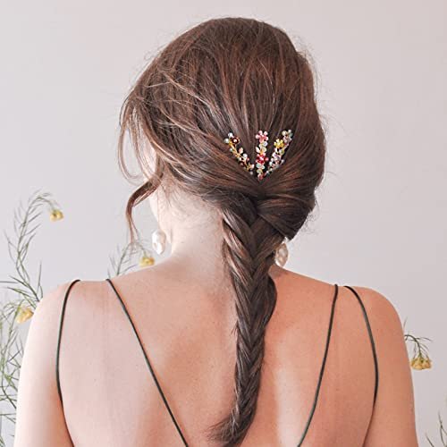 WILLBOND Vintage Flower Hair Pins - 12 Piece Gold Tone Decorative Bobby Pins for Women & Girls Avelisse