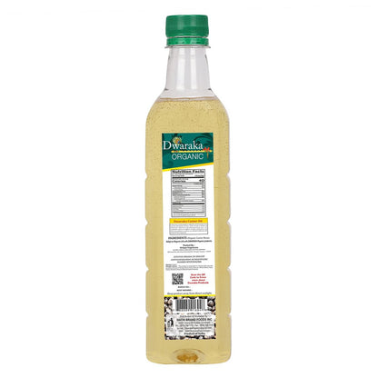 Dwaraka Organic Cold Pressed Castor Oil - USDA Organic, Non-GMO, 16.9 Fl Oz (500 ML) for Hair, Skin, Digestion & Massage