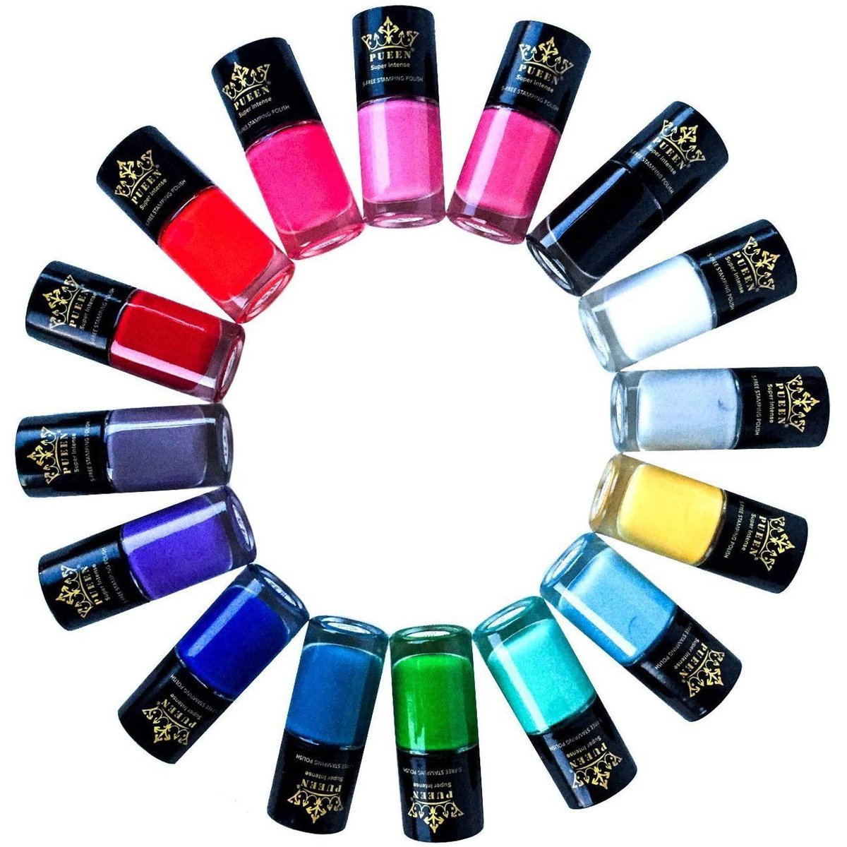 PUEEN Super Intense Nail Polish for Nail Stamping - 12ml - Candy (Pink) - görsel 6