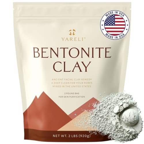 YARELI Pure Bentonite Clay Powder – 2lb (32oz) Natural Indian Healing Clay for Face Mask & Detox Bath - görsel 2