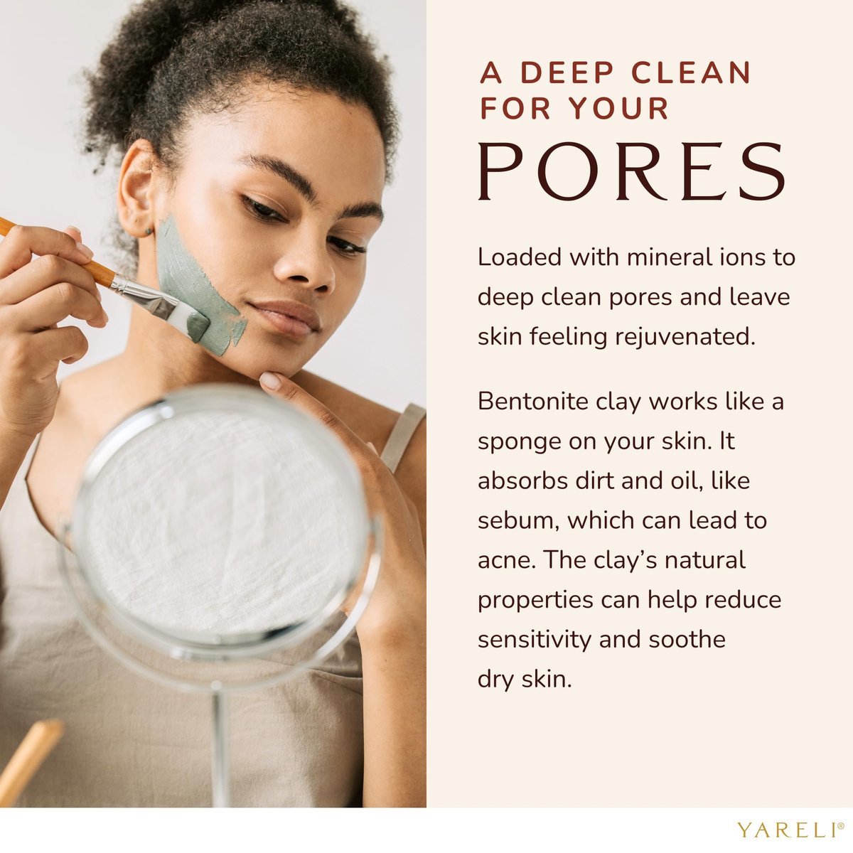 YARELI Pure Bentonite Clay Powder – 2lb (32oz) Natural Indian Healing Clay for Face Mask & Detox Bath - görsel 11