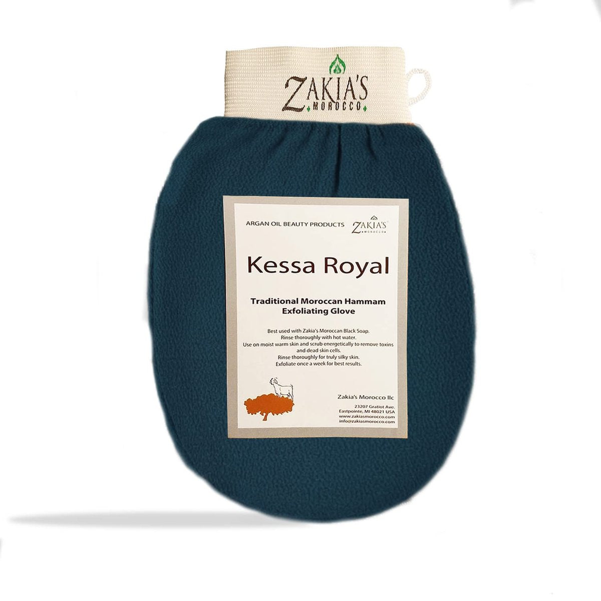 Original Kessa Exfoliating Glove - Rough Blue - Microdermabrasion Exfoliating Mitt for Dead Skin, Keratosis Pilaris & Spray Tan Removal - görsel 1
