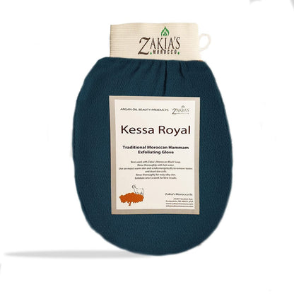 Original Kessa Exfoliating Glove - Rough Blue - Microdermabrasion Exfoliating Mitt for Dead Skin, Keratosis Pilaris & Spray Tan Removal