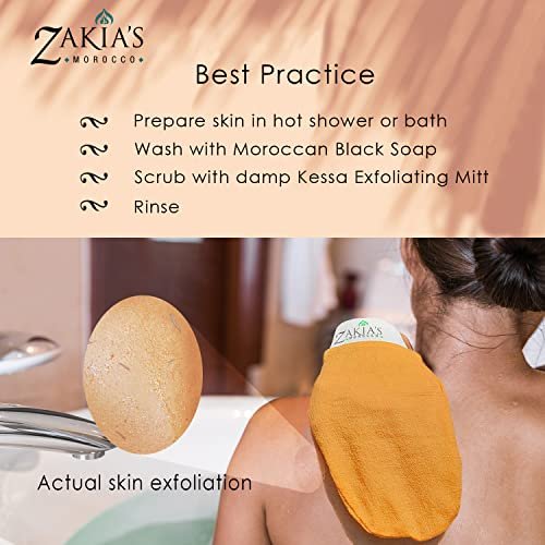 Original Kessa Exfoliating Glove - Rough Blue - Microdermabrasion Exfoliating Mitt for Dead Skin, Keratosis Pilaris & Spray Tan Removal - görsel 8