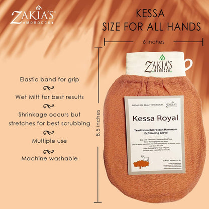Original Kessa Exfoliating Glove - Rough Blue - Microdermabrasion Exfoliating Mitt for Dead Skin, Keratosis Pilaris & Spray Tan Removal
