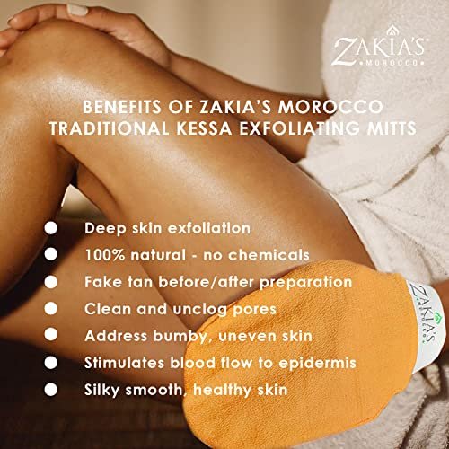 Original Kessa Exfoliating Glove - Rough Blue - Microdermabrasion Exfoliating Mitt for Dead Skin, Keratosis Pilaris & Spray Tan Removal - görsel 4