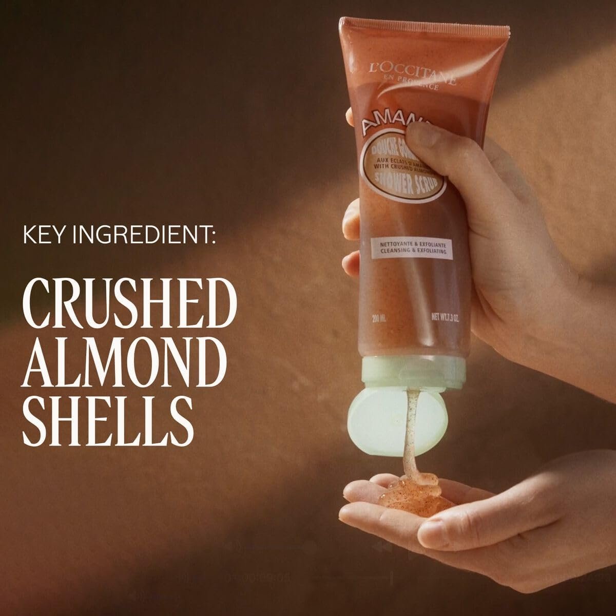 L’Occitane Almond Shower Scrub 2-In-1 Exfoliating Body Wash – Nourishing Oil Cleanser for Smooth, Soft & Radiant Skin Avelisse