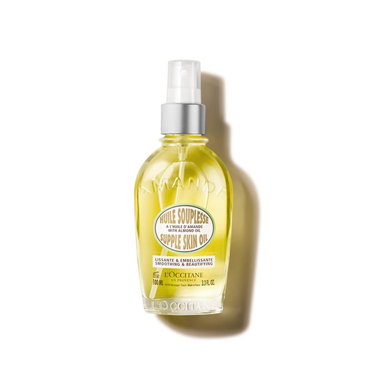 L'OCCITANE Almond Supple Skin Oil - 3.30 fl oz | Moisturizing Body Oil for Silky, Nourished Skin Avelisse