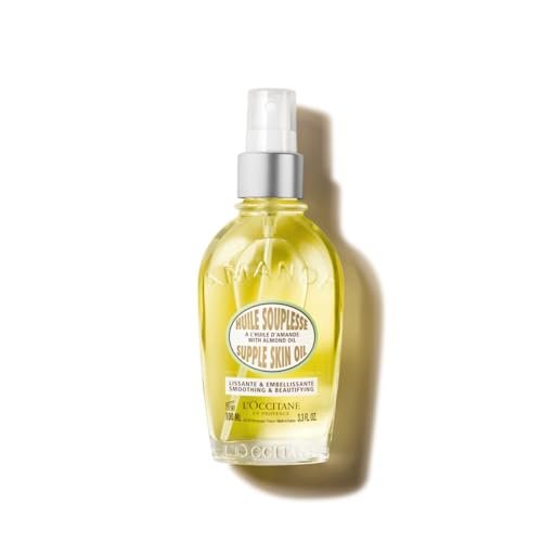 L'OCCITANE Almond Supple Skin Oil - 3.30 fl oz | Moisturizing Body Oil for Silky, Nourished Skin Avelisse