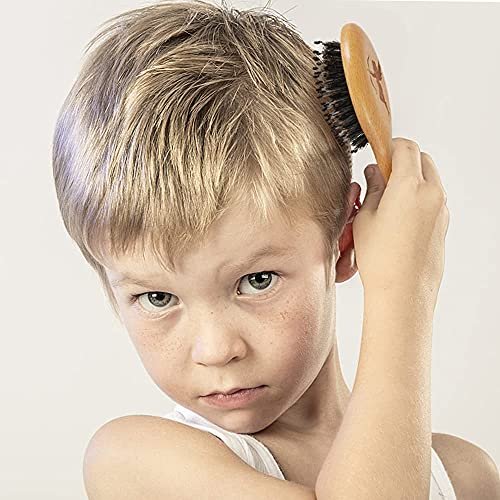Sosoon Pocket Mini Travel Boar Bristle Hairbrush – Smoothing, Detangling & Shine for All Hair Types (Brown) - görsel 5