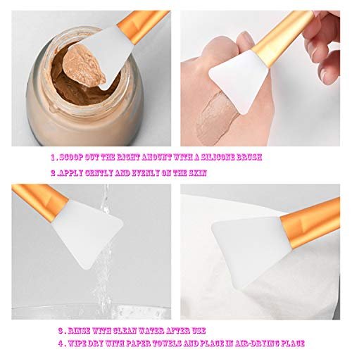 12-Pack Silicone Face Mask Brush Set - Soft Silicone Facial Mud Mask Applicator & Beauty Tool - görsel 12