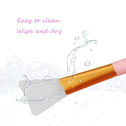 12-Pack Silicone Face Mask Brush Set - Soft Silicone Facial Mud Mask Applicator & Beauty Tool