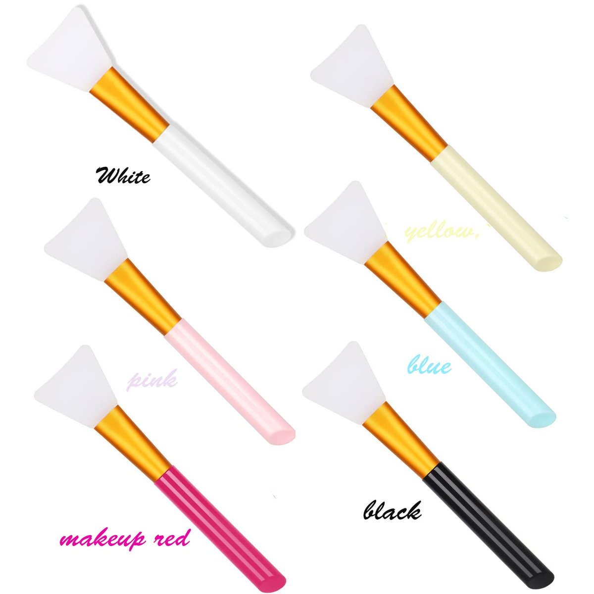 12-Pack Silicone Face Mask Brush Set - Soft Silicone Facial Mud Mask Applicator & Beauty Tool - görsel 5