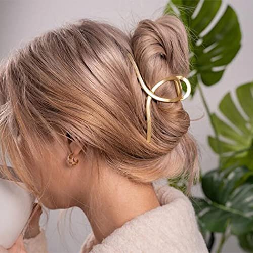 Brinie Gold Metal Hair Claw Clips – Large Acrylic Claw Clip for Thick & Thin Hair (2-Pack) - görsel 14