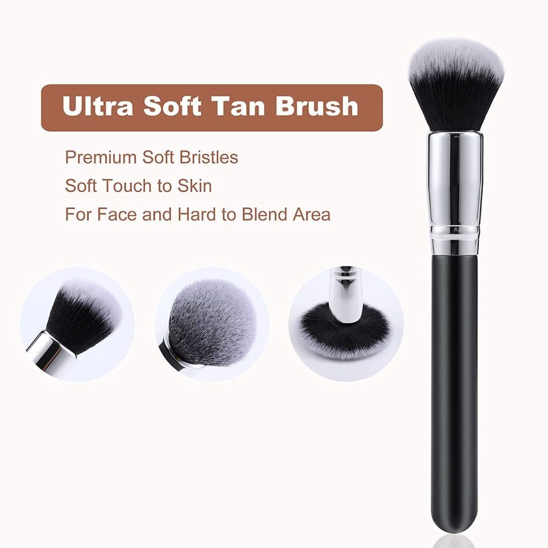 Sanfery 5-Piece Self Tanning Mitt Kit with Back Applicator, Brush, Exfoliating Mitt & Accessories for Flawless Tan - görsel 9
