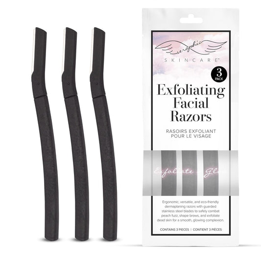 Seraphic Skincare Exfoliating Facial Razors – Swedish Stainless Steel Blade: The high-quality blade ensures a – Image 1