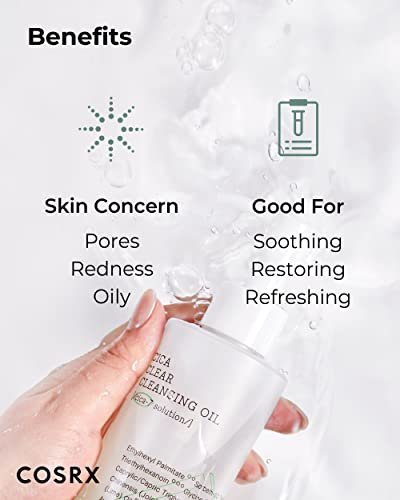 COSRX Pure Fit Cica Cleansing Oil - Lightweight Centella Cleansing Oil for Sensitive Skin, 6.76 fl oz (200ml) Avelisse