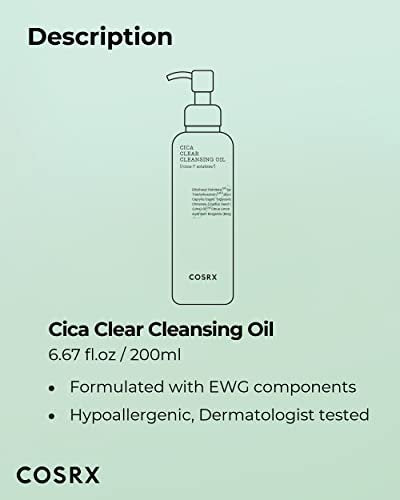 COSRX Pure Fit Cica Cleansing Oil - Lightweight Centella Cleansing Oil for Sensitive Skin, 6.76 fl oz (200ml) Avelisse