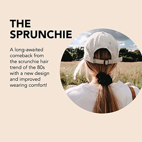 invisibobble Sprunchie Spiral Hair Ring - True Black - 2 Pack - Gentle Hair Ties for Women, Teens, and Thick Hair - görsel 12