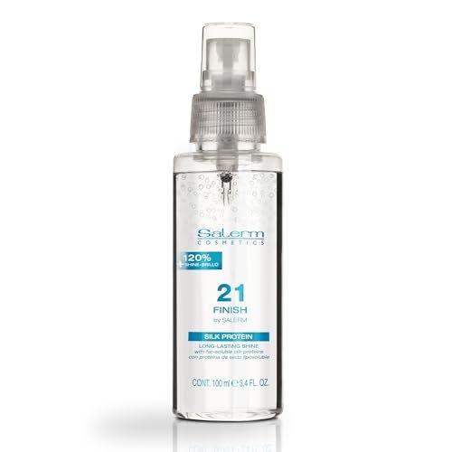 SALERM 21 Finish Illuminating Hair Spray – 100 ml – with Silk Proteins for Shine & Heat Protection - görsel 2