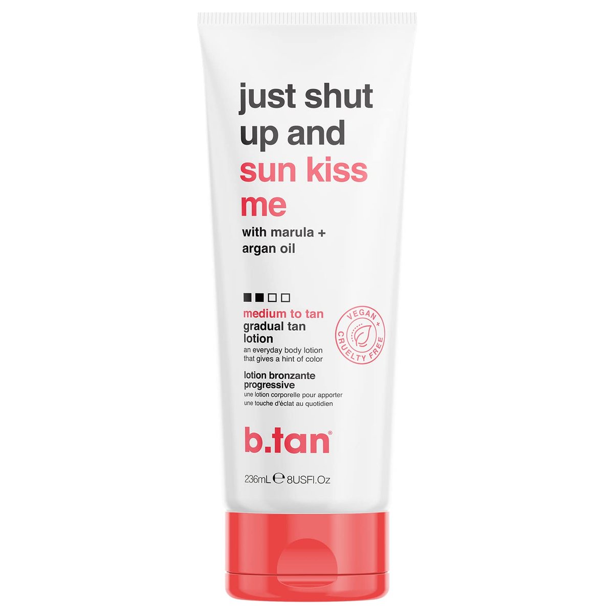 b.tan Medium Gradual Self Tanning Lotion - Everyday Glow with Marula & Argan Oil, Vegan & Cruelty Free, 236ml - görsel 1
